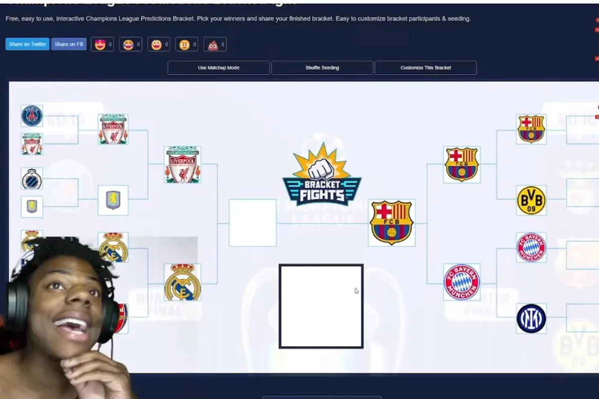 IShowSpeed prédit le vainqueur de la Ligue des champions 2025 : "Madrid s'inclinera sur un but à la 90e minute".