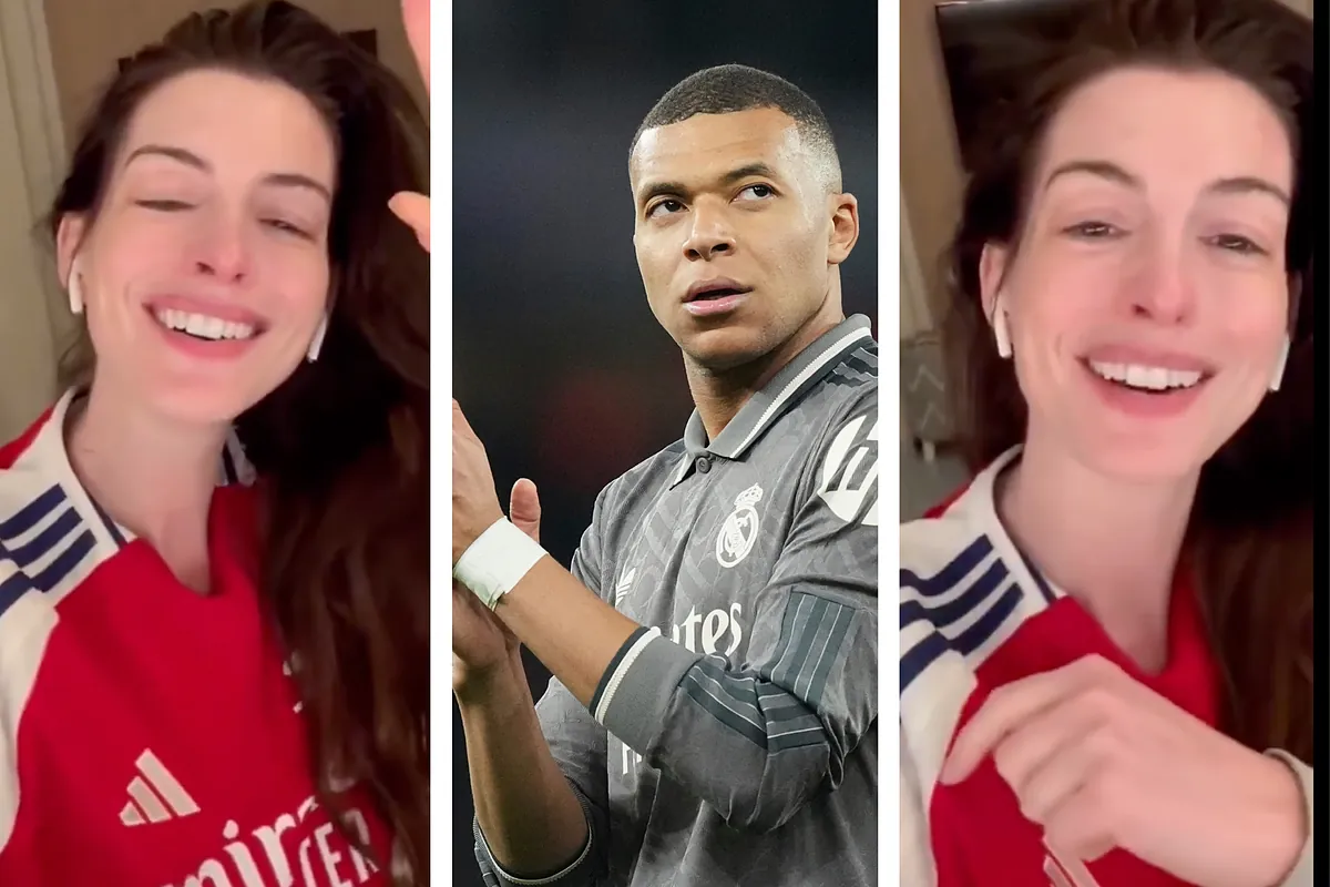 Anne Hathaway fait le buzz en chantant son soutien à Arsenal, suscitant la colère des fans du Real Madrid.