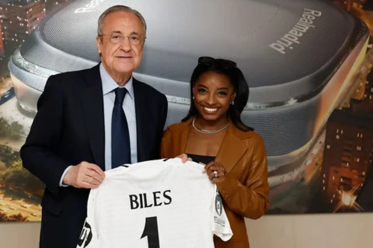 Simone Biles en tribunes : une soirée star avec Djokovic et Duplantis au match du Real Madrid.