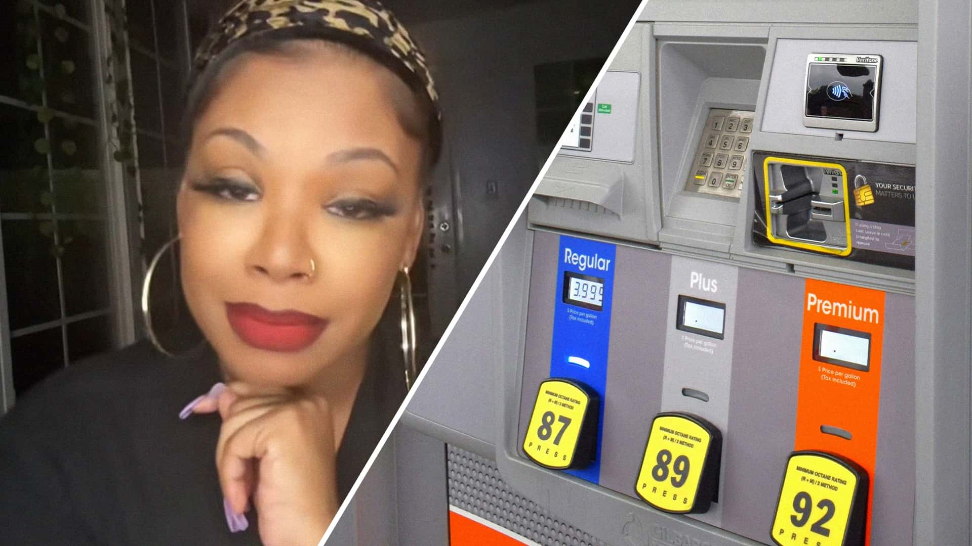 « Une femme scrute l'option de paiement sans contact à la station-service : que cachent véritablement les tokens d'Apple, Samsung et Google Pay ? »
