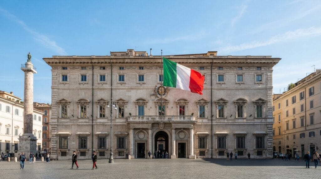 Le palais Chigi, siège du gouvernement italien à Rome